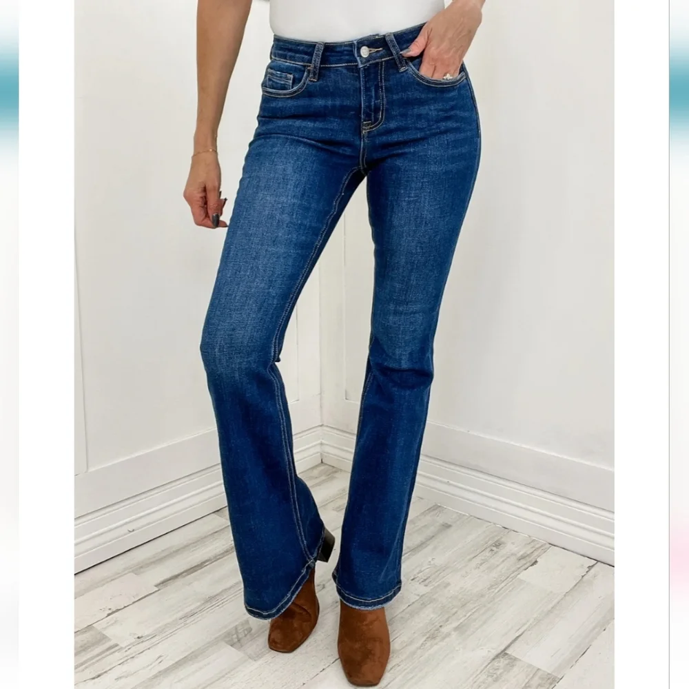 Vervet by Flying Monkey Mid Rise Flare Jeans Plus Size 16W Lovervet - Picture 9 of 16
